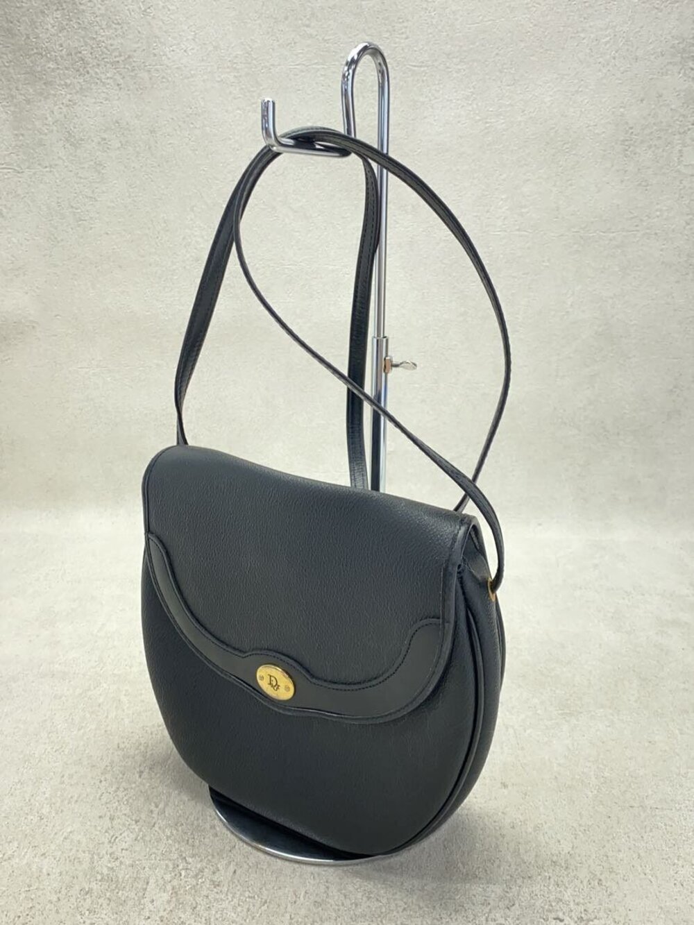 Dior Leather Black Christian All Shoulder Bag over Black